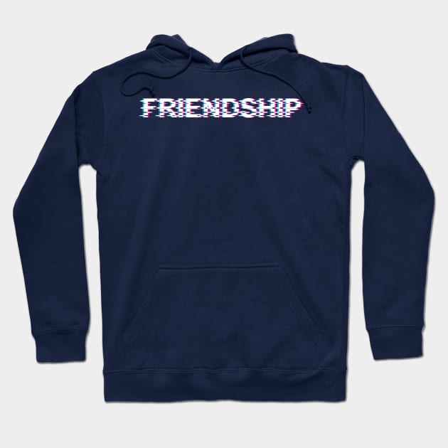 Friendship Glitch Effect Hoodie by kim.id